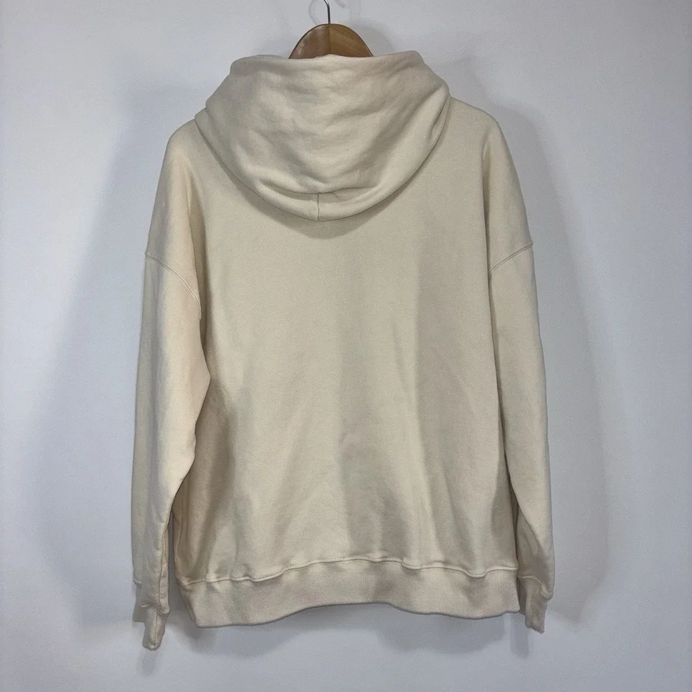 Hollister California Cream Oversized Pullover Hoodie Size Large